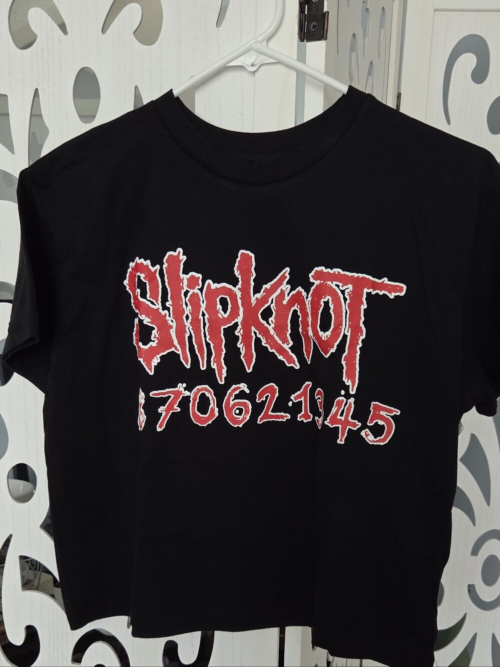 Slipknot Crop Top Band Tee Women's M NWOT Don't Ever Judge Me Heavy Metal Merch